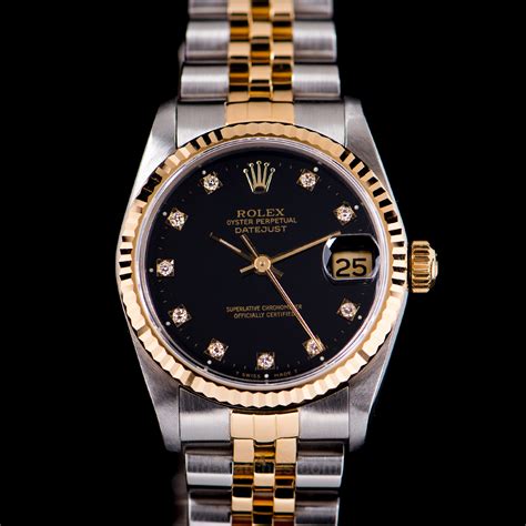 what part of the rolex oyster perpetual datejust is gold|rolex 31mm datejust diamond bezel.